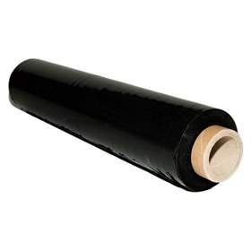 Stretchfolie 500 mm, schwarz, 20 um, VE 6 Rollen (1 Rolle - 2,6 kg netto)