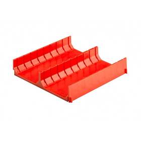 Schubladeneinteilungen aus Kunststoff - Modul 153 x 153 mm, 2 Mulden