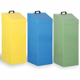 Sada 3 nádob 100 l pro tříděný odpad (žlutá, modrá, zelená), výška 950 mm