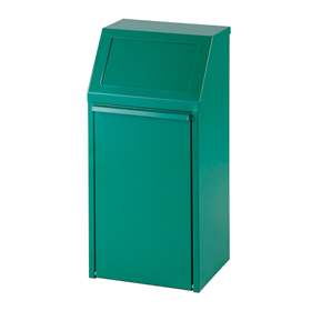 Odpadkový koš výklopný pro tříděný odpad, objem 40 l, barva zelená RAL6029