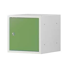 Einzelschließfach aus Metall, 450x450 mm, Türfarbe grün RAL6011