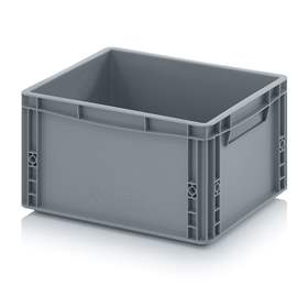 Eurobehälter geschlossen, grau, 400 x 300 x 220 mm
