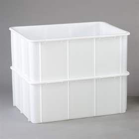 Stapelbehälter U-Rand, 120 l, LxBxH: 800 x 600 x 320 mm, Mattweiß