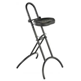 Stehhilfe mit klappbarem Fußgestell, schwarz