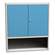 Aufbauschrank, HxBxT: 1100 x 1000 x 200 mm, Farbe Lichtgrau RAL7035 / blau RAL5012