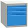 Box container - dulap banc masă de atelier - modul corp dulap cu sertare, HxLxl: 527x480x610 mm, 3 sertare