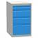 Box container - dulap banc masă de atelier - modul corp dulap cu sertare, HxLxl: 800x480x610 mm, 4 sertare