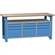 Banc de lucru atelier LxlxH 1700x700x827 mm Kovona, albastru RAL5012, 3x3 sertare