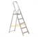 Alu-Stehleiter EUROSTYL, einseitig, Standardasuführung, 5 Stufen