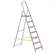 Alu-Stehleiter EUROSTYL, einseitig, Standardasuführung, 7 Stufen