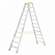 Alu-Stehleiter FORTE, beidseitig, Profi-Ausführung, 2 x 11 Stufen