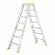 Alu-Stehleiter FORTE, beidseitig, Profi-Ausführung, 2 x 7 Stufen