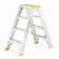 Alu-Stehleiter FORTE, beidseitig, Profi-Ausführung, 2 x 4 Stufen