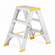 Alu-Stehleiter FORTE, beidseitig, Profi-Ausführung, 2 x 3 Stufen
