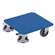Transportroller 500 x 500 mm, Tragfähigkeit 400 kg, Ladefläche mit Riefenblech